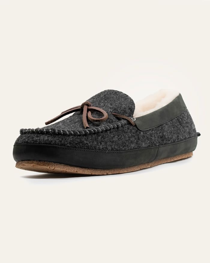 MEN'S WOOL MOC SLIPPERS